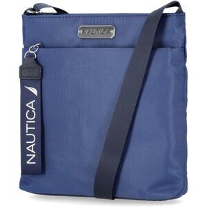 Women's Blue Diver Nylon Small Crossbody Bag Purse Adjustable Shoulder Strap
